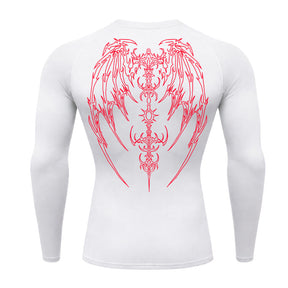 Camiseta Compressão Uv Manga Longa Cyber Tribal Phantom Wings Rash Guard