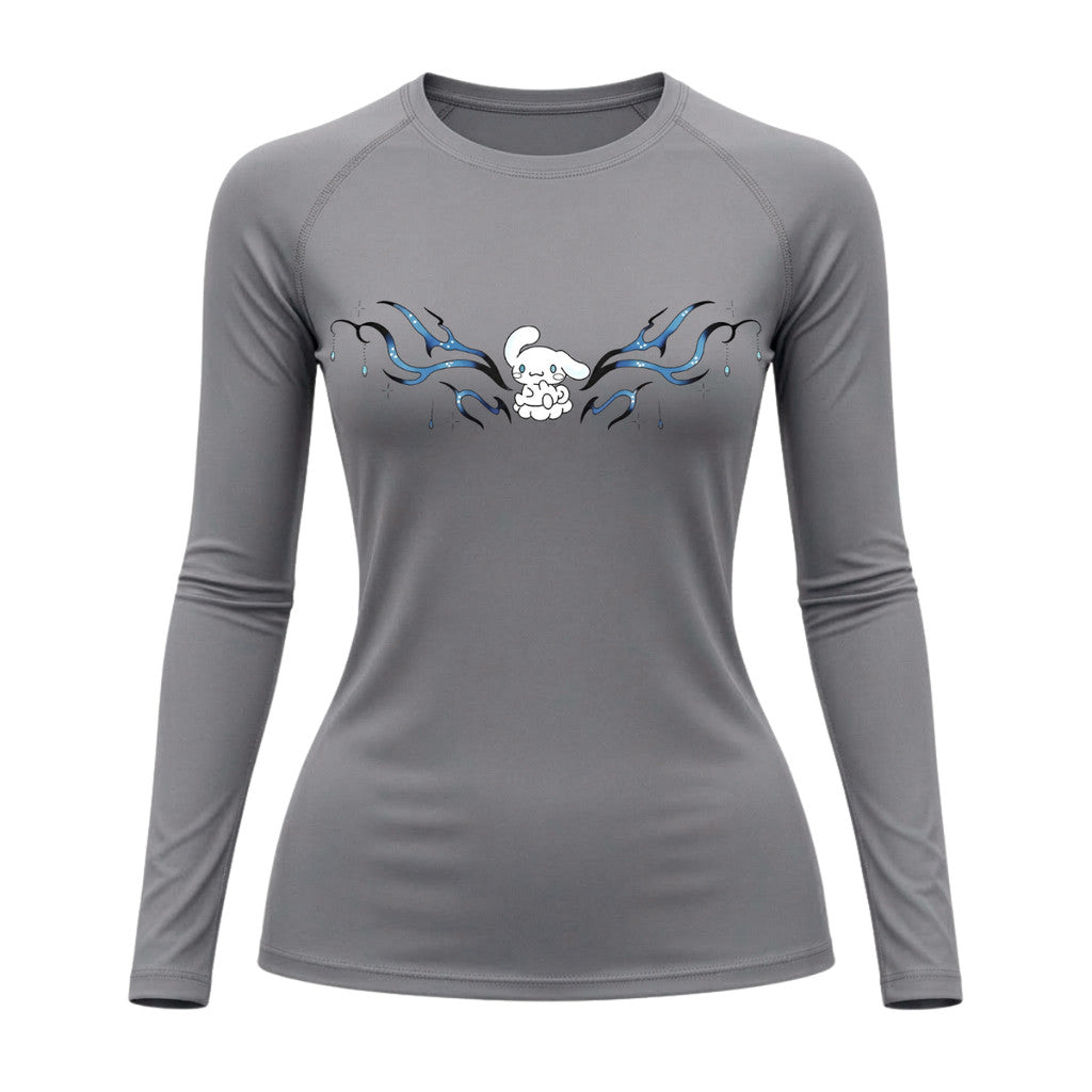 Camiseta Compressão Uv Manga Longa Cyber Tribal Cinnamoroll Hello Kitty Rash Guard