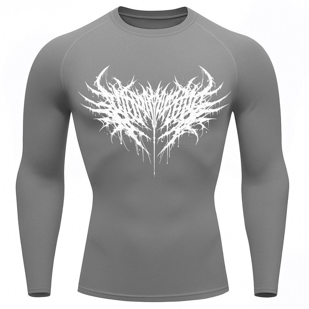 Camiseta Compressão Uv Manga Longa Cyber Tribal Night Reaper Oblivion Rash Guard