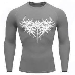 Camiseta Compressão Uv Manga Longa Cyber Tribal Night Reaper Oblivion Rash Guard