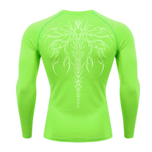 Camiseta Compressão Uv Manga Longa Cyber Tribal Chimera Spine Rash Guard