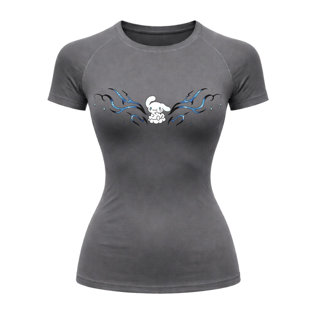 Camiseta Compressão Uv Manga Curta Cyber Tribal Cinnamoroll Hello Kitty Rash Guard