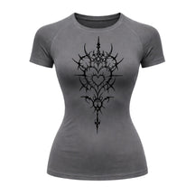 Camiseta Compressão Uv Manga Curta Cyber Tribal Iron Hearth Dark Rash Guard