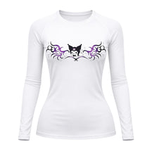 Camiseta Compressão Uv Manga Longa Cyber Tribal Kuromi Hello Kitty Rash Guard