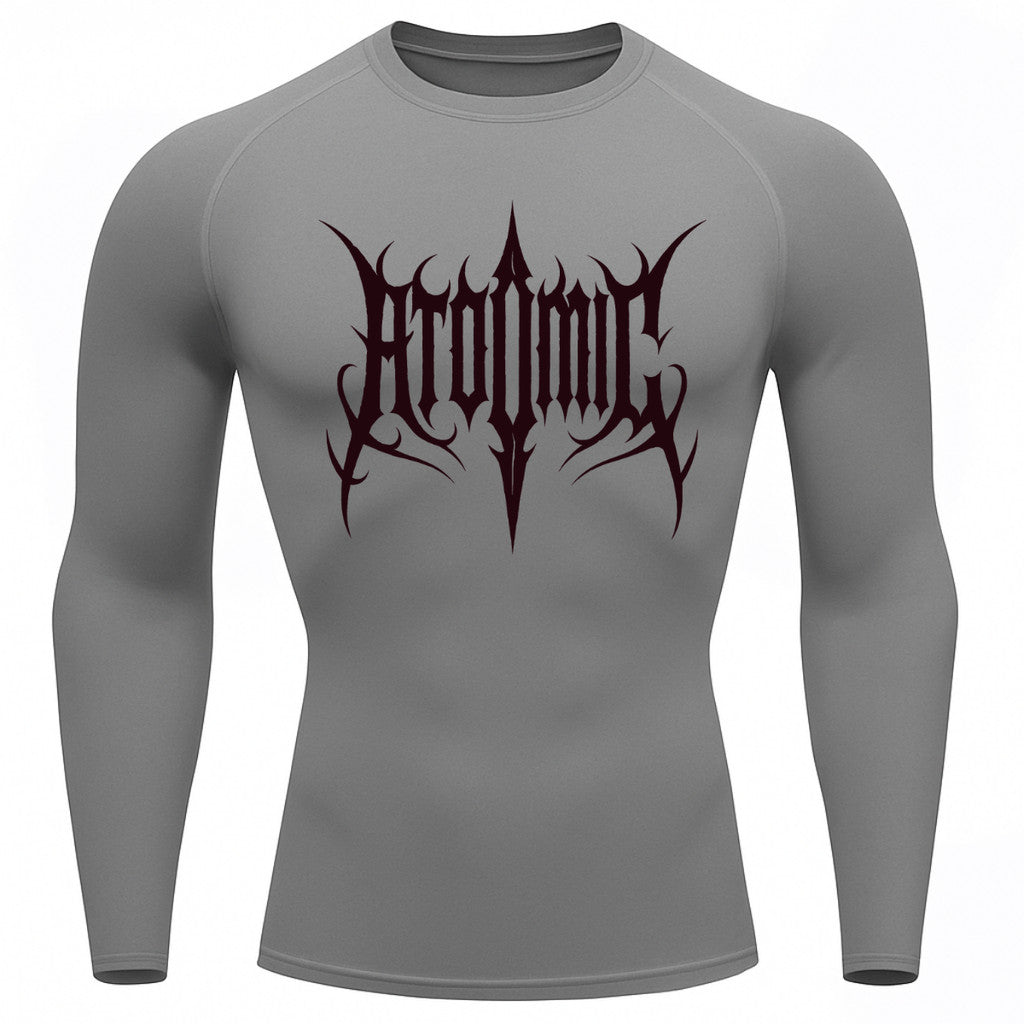 Camiseta Compressão Uv Manga Longa Cyber Tribal Atoomic Imperium Dark Rash Guard