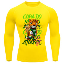 Camiseta Compressão Manga Longa UV Atoomic Onça Mascote Brasil Varias Cores Rash Guard