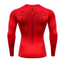 Camiseta Compressão Uv Manga Longa Cyber Tribal Chimera Spine Rash Guard