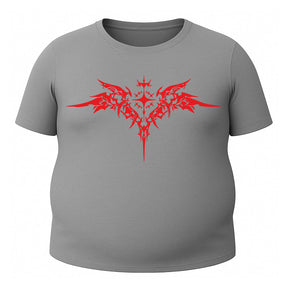 Camiseta Plus Size Proteção Uv Tecido Gelado Manga Curta Cyber Tribal Asas 03