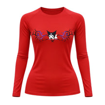 Camiseta Compressão Uv Manga Longa Cyber Tribal Kuromi Hello Kitty Rash Guard