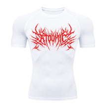 Camiseta Compressão Uv Manga Curta Cyber Tribal Atoomic Invoke Shadow Rash Guard