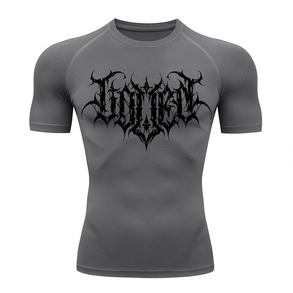 Camiseta Compressão Uv Manga Curta Cyber Tribal Shadow Crest Rash Guard