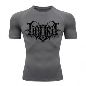 Camiseta Compressão Uv Manga Curta Cyber Tribal Shadow Crest Rash Guard