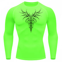 Camiseta Compressão Uv 50+ Manga Longa Cyber Tribal Dark Instinct Rash Guard