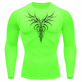 Camiseta Compressão Uv 50+ Manga Longa Cyber Tribal Dark Instinct Rash Guard