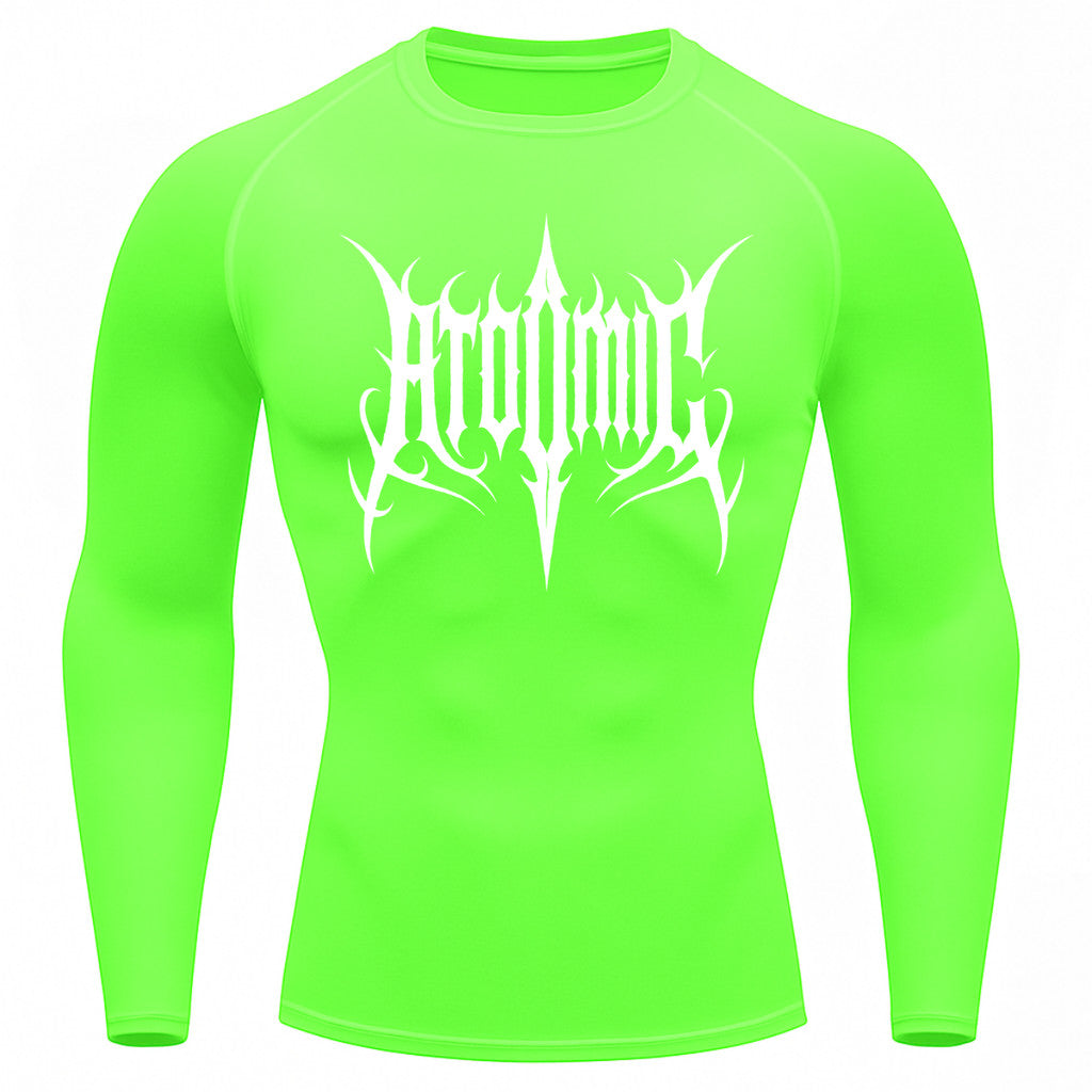 Camiseta Compressão Uv Manga Longa Cyber Tribal Atoomic Imperium Dark Rash Guard