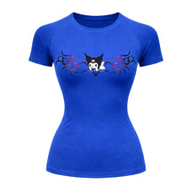 Camiseta Compressão Uv Manga Curta Cyber Tribal Kuromi Hello Kitty Rash Guard