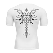 Camiseta Compressão Uv Manga Curta Cyber Tribal Shadow Stinger Wings Rash Guard