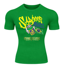 Camiseta Compressão Manga Curta UV Atoomic Sabor Brasil Varias Cores Rash Guard