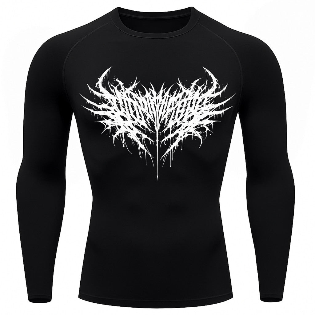 Camiseta Compressão Uv Manga Longa Cyber Tribal Night Reaper Oblivion Rash Guard