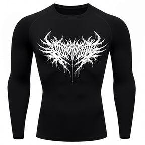 Camiseta Compressão Uv Manga Longa Cyber Tribal Night Reaper Oblivion Rash Guard