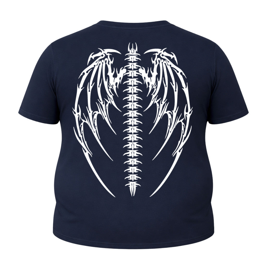 Camiseta Plus Size Proteção Uv Manga Curta Cyber Tribal Asas 01 Rash Guard
