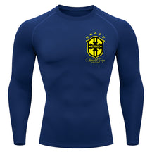 Camiseta Compressão Manga Longa UV Atoomic Escudo Brasil Prime Varias Cores Rash Guard