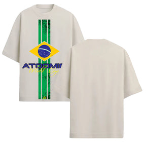 Camiseta Oversized Manga Curta UV Atoomic Brasil Edition Varias Cores