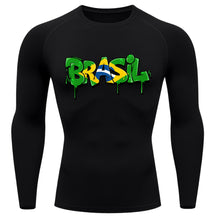 Camiseta Compressão Manga Longa UV Brasil Drip Edition Varias Cores Rash Guard
