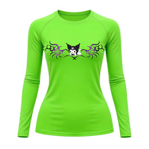 Camiseta Compressão Uv Manga Longa Cyber Tribal Kuromi Hello Kitty Rash Guard