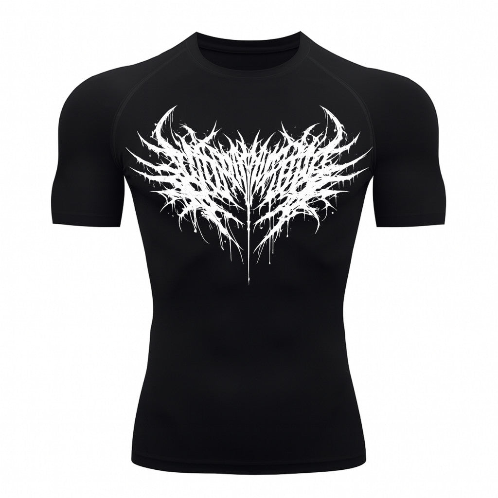 Camiseta Compressão Uv Manga Curta Cyber Tribal Night Reaper Oblivion Rash Guard