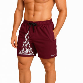 Bermuda Fogo Shorts Elastano Fire Premium Mauricinho Tecido Leve Bermuda Para Treino