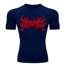 Camiseta Compressão Uv Manga Curta Cyber Tribal Atoomic Invoke Shadow Rash Guard