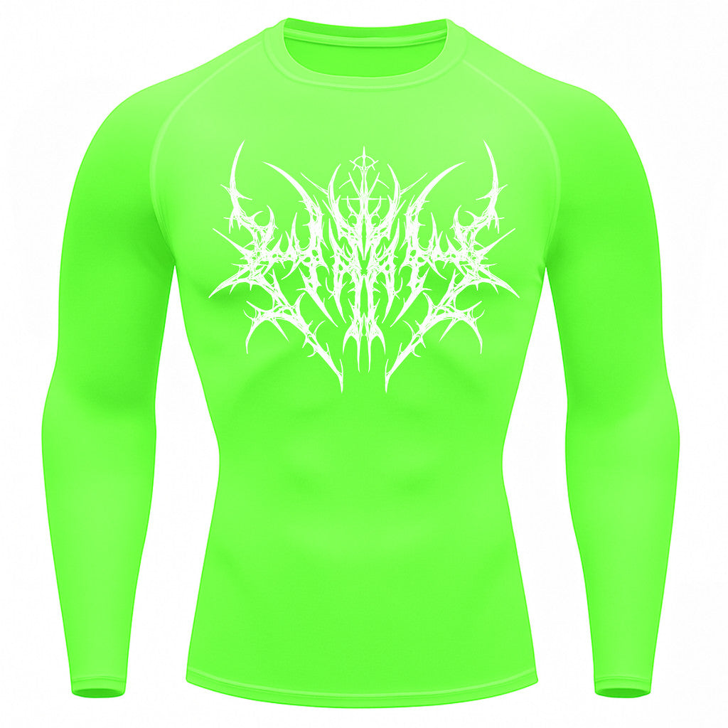 Camiseta Compressão Uv 50+ Manga Longa Cyber Tribal Primal Dominion Rash Guard