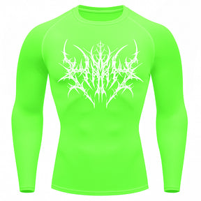 Camiseta Compressão Uv 50+ Manga Longa Cyber Tribal Primal Dominion Rash Guard