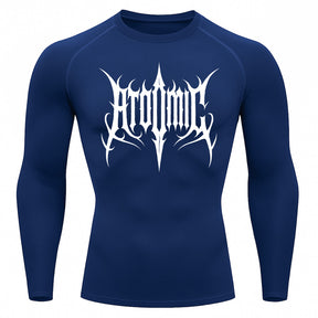 Camiseta Compressão Uv Manga Longa Cyber Tribal Atoomic Imperium Dark Rash Guard