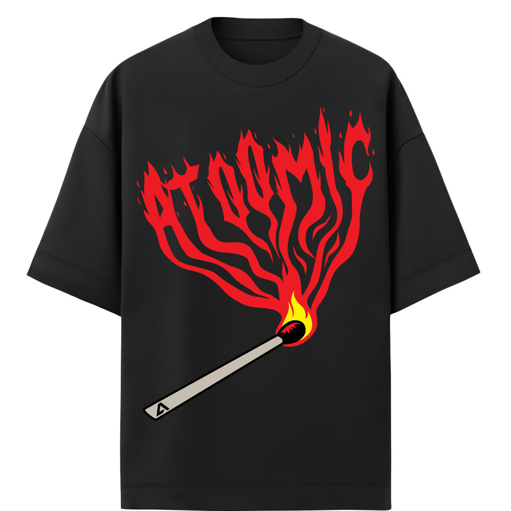 Camiseta Oversized Premium 20.1 Fire Origin Atoomic Camisa Unissex
