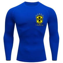Camiseta Compressão Manga Longa UV Atoomic Escudo Brasil Prime Varias Cores Rash Guard