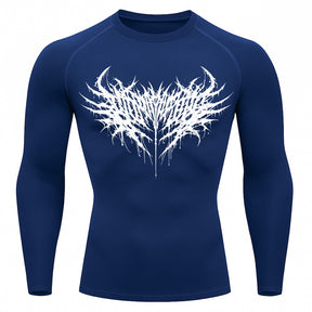 Camiseta Compressão Uv Manga Longa Cyber Tribal Night Reaper Oblivion Rash Guard