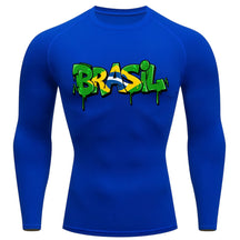 Camiseta Compressão Manga Longa UV Brasil Drip Edition Varias Cores Rash Guard