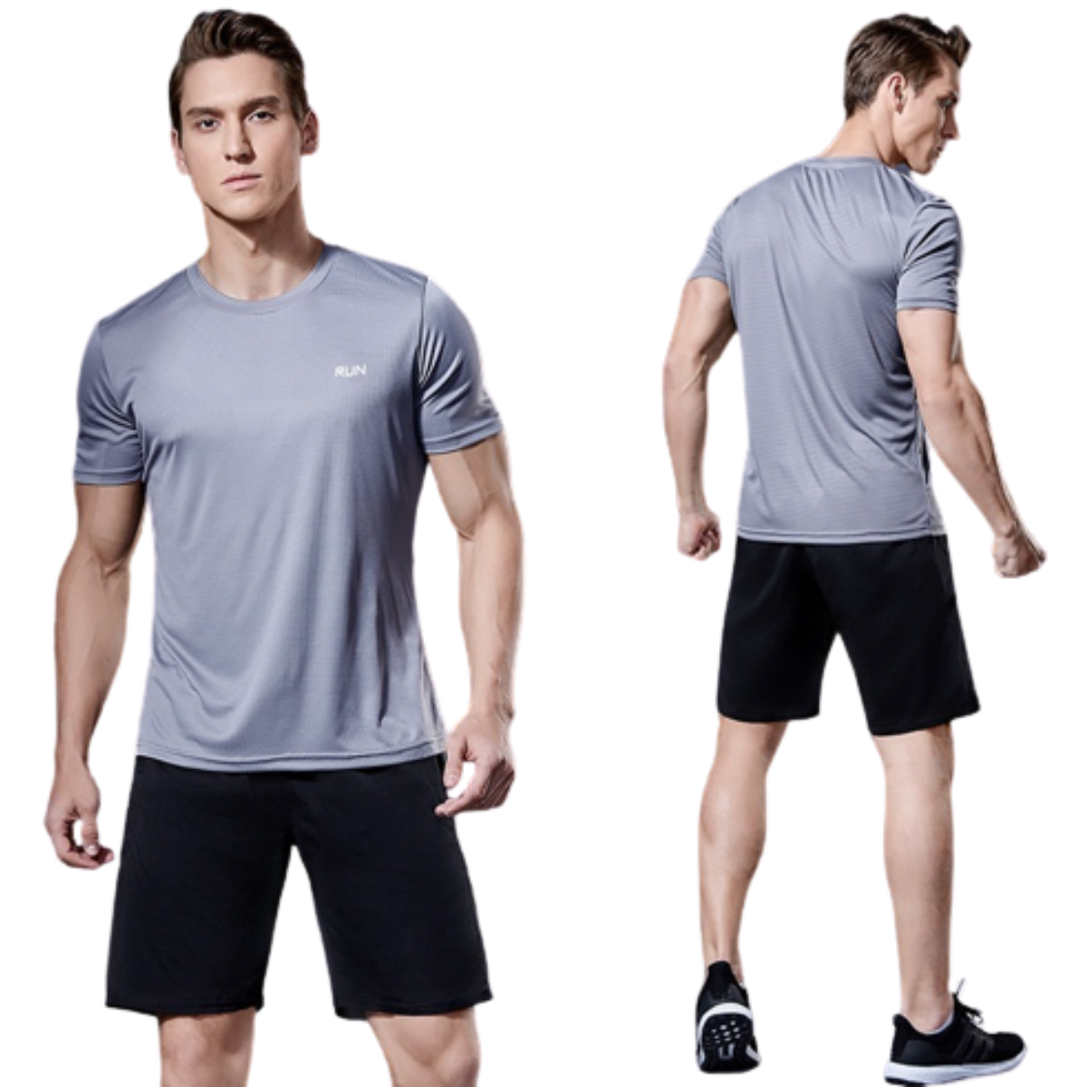 Camisa Curta Cinza Uv 50+ DryFit