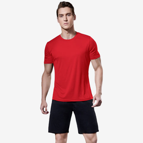 Camisa Curta Vermelho Uv 50+ DryFit